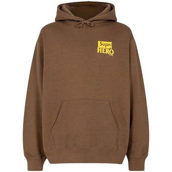 Sudadera Con Capucha Supreme X Antihero Marrones | Supreme 131GL